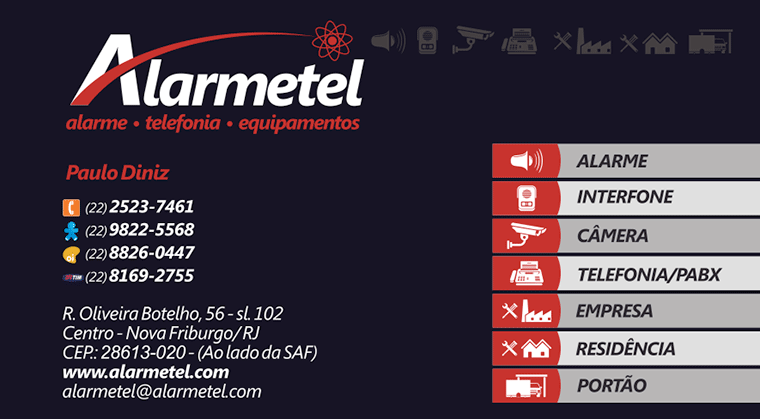 Alarmetel > alarme | telefonia | equipamentos